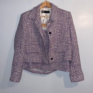 Women's Purple Tweed Jacket